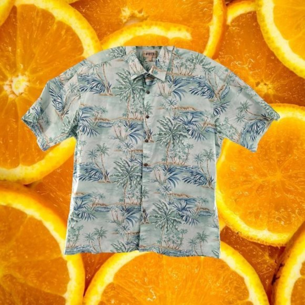 Campia Moda Palm Tree Hawaiian‎ Shirt Size XL